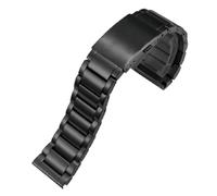 ROUREOX Hommes Acier Inoxydable Bracelet Montre Reemplacé, Métal Extrémité Droite, Accessoires de Réparation pour Sevenfriday/Aigle/Citizen-3 Perles Noir 22MM