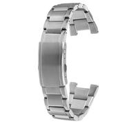 ROUREOX Hommes Acier Inoxydable Bracelet Montre Remplacement, Métal Déploiement Extrémité Concave pour Casio G-Shock GST-B500D/AD-Argent 12MM