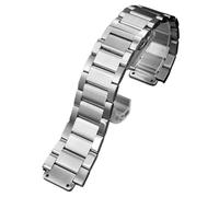 ROUREOX Hommes Bracelet Montre Déploiement Acier Brossé, 316L Acier Inoxydable Bracelet Remplacement pour Hublot Classic Fusion/Big Bang-Argent 21 * 13MM