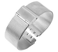 ROUREOX Hommes & Femmes Métal Bracelet Montre Remplacement, 316L Acier Inoxydable Bracelet pour Swatch YCS/Yas/YGS/Irony-Argent 19MM