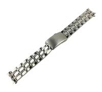 ROUREOX Hommes Métal Solide Bracelet Montre Remplacement, Acier Inoxydable Bracelet Courbé pour Tissot PRC 200 T461/T014/T17/T055-Argent 19MM