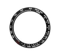 ROUREOX Insert de Lunette Céramique 38.8mm x 30.5mm, Anneau de Remplacement Modding Montre pour Rolex Cosmograph Daytona Valjoux 7750 Movement-Noir + Blanc + Rouge