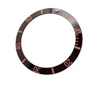 ROUREOX Insert de Lunette Céramique 38mm Inrayable, Bague de Rechange Modding & Réparations Montre pour Rolex Submariner Series-Or Brun + Rose