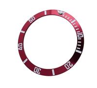ROUREOX Insert de Lunette Céramique 38mm Inrayable, Bague de Rechange Modding & Réparations Montre pour Rolex Submariner Series-Rouge + Blanc