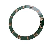 ROUREOX Insert de Lunette Céramique 38mm Inrayable, Bague de Rechange Modding & Réparations Montre pour Rolex Submariner Series-Or Vert + Rose