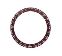ROUREOX Insert de Lunette Céramique Incliné 38mm x 30,7mm - Anneau de Montre avec Villes Heure Mondiale Pièce Rechange - A9