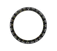 ROUREOX Insert de Lunette Céramique Incliné 38mm x 30,7mm - Anneau de Montre avec Villes Heure Mondiale Pièce Rechange - A2