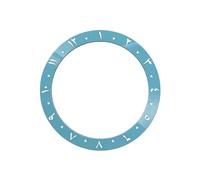ROUREOX Insert Lunette Céramique 38mm Bleu Clair, Anneau de Montre Remplacement, Accessoires Modification pour Rolex Submariner Series-A4
