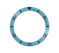 ROUREOX Insert Lunette Céramique 38mm Bleu Clair, Anneau de Montre Remplacement, Accessoires Modification pour Rolex Submariner Series-A1