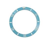 ROUREOX Insert Lunette Céramique 38mm Bleu Clair, Anneau de Montre Remplacement, Accessoires Modification pour Rolex Submariner Series-A2
