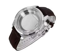 ROUREOX Kit Boîtier Montre 39mm Acier Poli NH35 NH36, Fond Transparent Bracelet Cuir Boucle Déployante, Mouvement 4R 7S pour Grand Seiko/Seiko Presage - 3 39MM