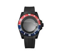 ROUREOX Kit Boîtier Montre Noir 40mm Acier PVD NH35 NH36, Bracelet Caoutchouc Lunette Céramique GMT Saphir Cyclope pour Rolex Submariner/GMT-Master - 8