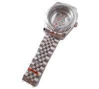 ROUREOX Kit Boîtier Montre Remplacement 36mm 39mm Lunette Cannelée Verre Saphir Fond Transparent Plein NH35 NH36 NH34 pour Rolex Datejust/Oyster Perpetual-2 39MM