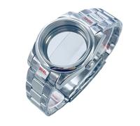 ROUREOX Lunette Bombée Boîtier Montre Kit Bracelet 3 Maillons 36mm 40mm Verre Saphir NH35 NH36 Pièces Mod Argent pour Rolex Oyster Perpetual/Datejust-B 36MM