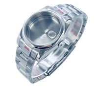 ROUREOX Lunette Bombée Boîtier Montre Kit Bracelet 3 Maillons 36mm 40mm Verre Saphir NH35 NH36 Pièces Mod Argent pour Rolex Oyster Perpetual/Datejust-C 40MM