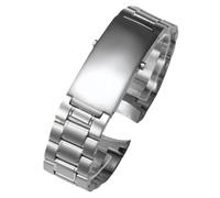 ROUREOX Métal Bracelet de Montre Arc Interface Bracelet, Acier Brossé Déploiement Bracelet de Montre pour Omega Speedmaster-Argent 5 Perles 22MM