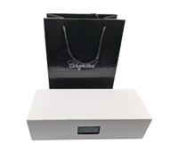 ROUREOX Organisateur Montre Long Fin Compact Bleu Profond Étui Protection Dossier Certificat Sac Cadeau pour Chopard L.U.C