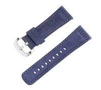 ROUREOX Sangle de Montre Cuir Suédé Doux, Bracelet Remplacement Vintage Boucle Acier Inoxydable Poli pour Sevenfriday Pioneer Master Series-Bleu Foncé 28mm