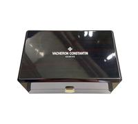 ROUREOX Set Boîte Rangement Montre Grain Bois Foncé Emplacement Unique Coussin Rembourré Organisateur Sac pour Vacheron Constantin Patrimony