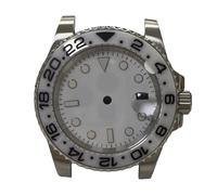 ROUREOX Style Destro GMT Boîtier Montre 40mm Couronne Gauche Verre Saphir Loupe Date Mouvement Automatique 8215 3804 pour Rolex Submariner-15 40MM