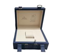 ROUREOX Style Équipement Vol Rangement Boîte Montre Bleu Textile Coffret Unique Emplacement Présentation Support Sécurisé Fixation Système pour Omega Speedmaster