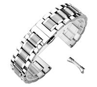 ROUREOX Universal Bracelet Montre Métallique, Extrémité Courbe et Droite, Unisex Acier Inoxydable Bracelet Remplacement pour Longines Master Collection-Argent 18MM