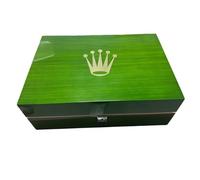 ROUREOX Vert Écrin Montres Bois Boîte 10 Grilles Coffret Organisateur Rangement Présentoir Verrouillable Intérieur pour Rolex