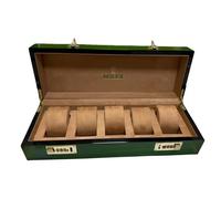ROUREOX Verte Boîte Montre Rangement Coffret Vitrine Organisateur Premium Velours Intérieur Protection Support pour Rolex - K