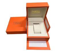ROUREOX Vibrant Orange Montre Présentation Boîte Unique Grille Présentation Coffret Cadeau Sac Extérieur Manchon Rangement Organisateur pour Panerai Orange Box