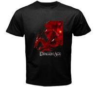 Rourunjie Dragon Age Origins Famous Video Game Men's Black T-Shirt L