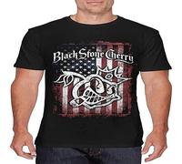 Rourunjie Mens Particular Stone Cherry T-Shirts Black L