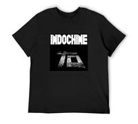 Rourunjie Unisex T-Shirt Indochine Central Tour Black 3XL