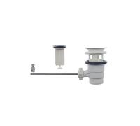 ROUSSEAU - Bonde à clapet sans tirette pour lavabo - Trou D46 mm - Sortie 1 1/4 - Épaisseur 33 à 48 mm - NF