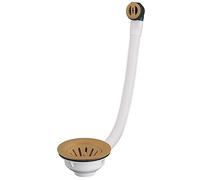 Rousseau - Bonde à Panier pour Évier - avec Trop-Plein Percé - INOX - Diamètre 90 mm - Terre de France