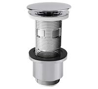 Rousseau - Bonde de Lavabo Clic-Clac Universelle - ABS - avec Trop-Plein Pré-Perçé - Recoupable - Chromé