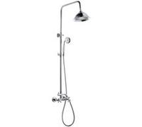 ROUSSEAU Colonne de douche avec robinet mélangeur Retro Chrome Gris G