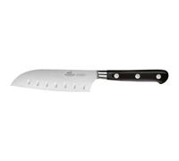 ROUSSELON DUMAS SABATIER Couteau Santoku alvéolé 13 cm - Idéal Inox & Rivets inox - Lion Sabatier