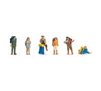 Noch Figurines Routards et Trampolines – colorées à la main, debout et assises pour modélisme H0
