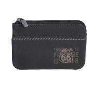 ROUTE 66 David Homme en Cuir Petit Portefeuille en Cuir avec Porte-clés Boîte de présentation Noir Standard, Noir, Estándar