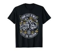 Route 66 De l'Est à l'Ouest Biker T-Shirt