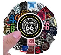Route 66 Lot de 50 autocollants Route 66 pour enfants, adolescents, adultes et filles