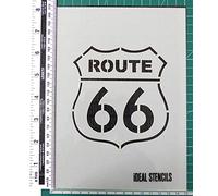 Route 66 Pochoir -reusable Maison Décor Pochoir Fait de Lavable Plastique - Peinture Design sur Murs, Tissu, Meuble