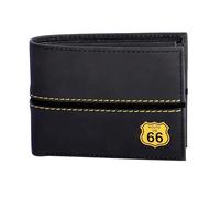 Route 66 - Portefeuille Homme Cuir (Protection RFID) - Portefeuille Homme Slim - Porte-Cartes de crédit Homme - Porte-Cartes - Porte-Cartes - Porte-Cartes pour Homme de Poche - Wallet, Bleu Marine,