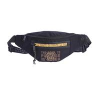 ROUTE 66 - Sac Banane Homme - Sac Banane Noir pour Toutes Les Occasions, Dispose de 3 Compartiments et d'une Poche intérieure zippée, Sortie de câble pour écouteurs, Noir, Sac Banane avec 3