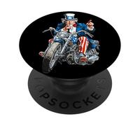 Route américaine impressionnante avec Sam et Cool Motorcycle PopSockets PopGrip Adhésif