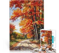 Route d'automne Puzzles pour Adultes 1000 pièces Jouets addictifs pour Le défi de l'intelligence cérébrale Super Cadeau 38x26cm