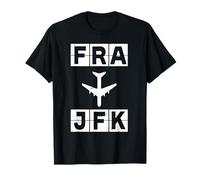 Route d'avion FRA à JFK Francfort New York T-Shirt