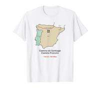 Route du Camino-de-Santiago Francés T-Shirt Graphique avec Valeur