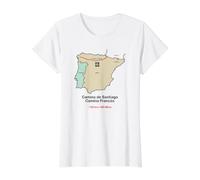 Route du Camino-de-Santiago Francés T-Shirt Graphique avec Valeur
