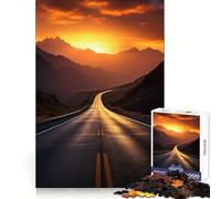 Route du Lever du Soleil dans Les Montagnes, Puzzle de 1000 pièces pour Adolescents, Jeu Intelligent pour Passer du Temps Ensemble, Assemblage d'image, œuvre d'art 38x26cm